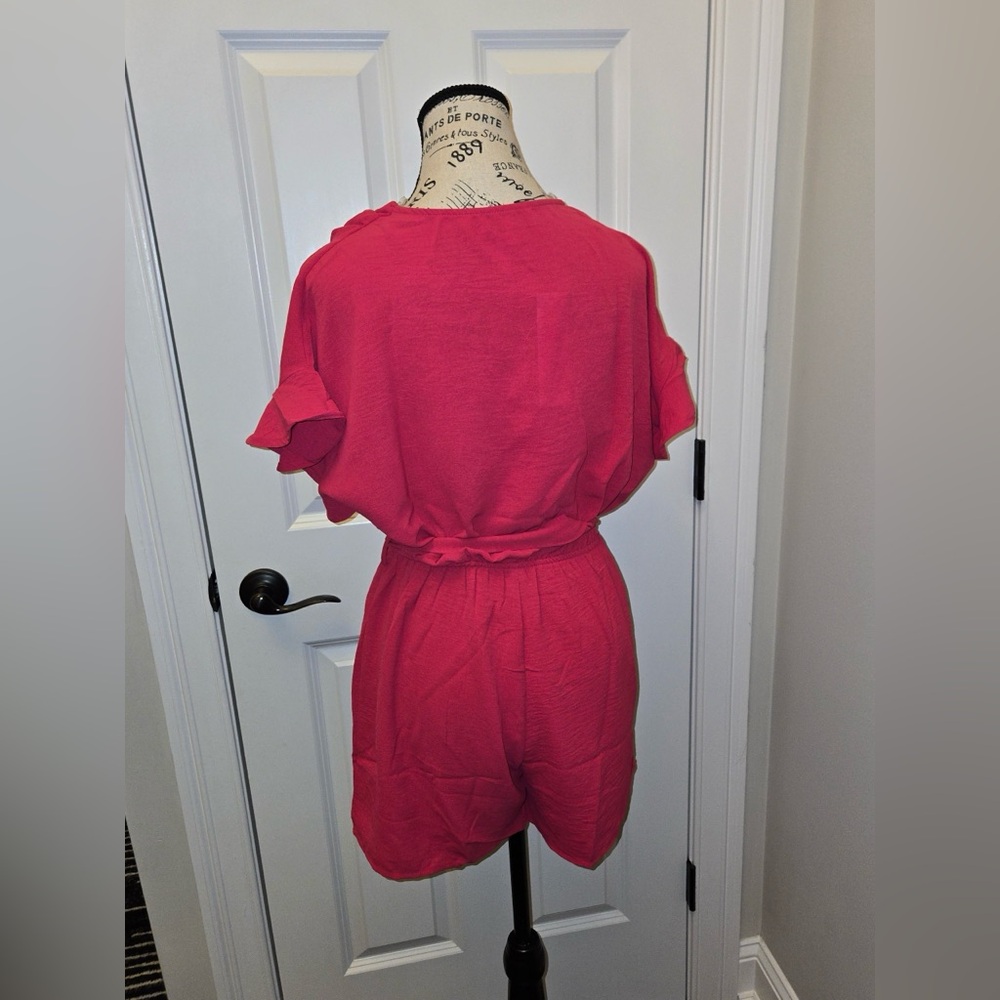 Fuchsia Ruffle Romper - Picture 3 of 8